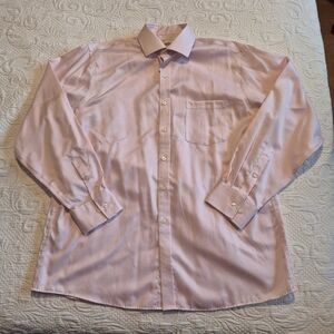 Michael Michael Kors men's 17 34/35 pink long sleeve button up shirt VGUC
